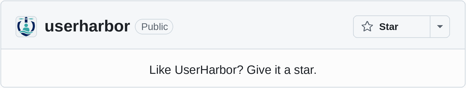 Like UserHarbor? Give it a star.